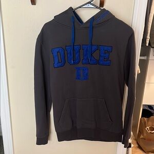 Gray and Blue Collegiate Hoodie